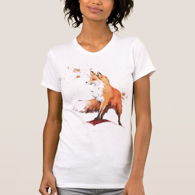 Camiseta Red Fox Watercolor (Frente)