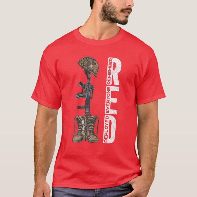 Camiseta RED Friday Lembre-se de todos os que implantaram o (Frente)