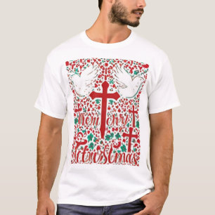 Camiseta "Red Grace: Design da frente cristã inspirada em p
