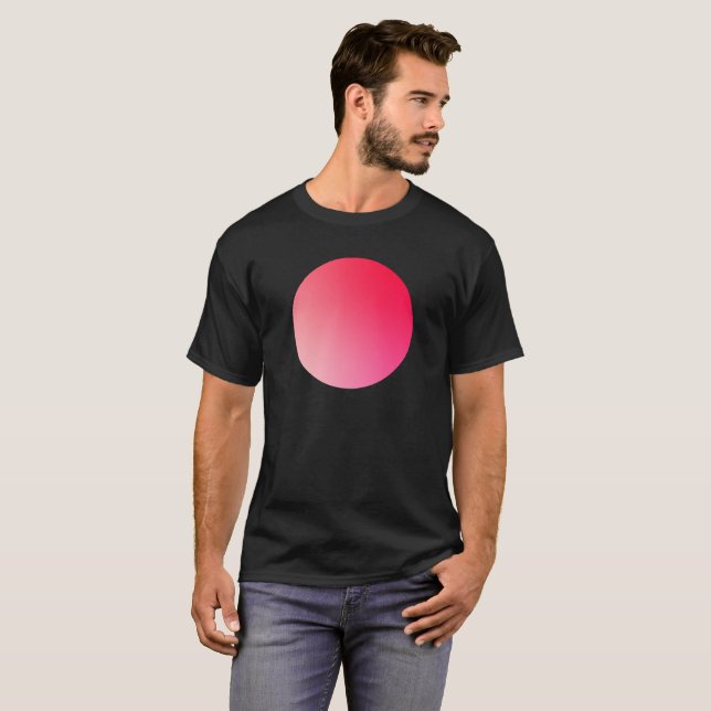 Camiseta Red Gradient Circle Vignette Abstract Design (Frente Completa)