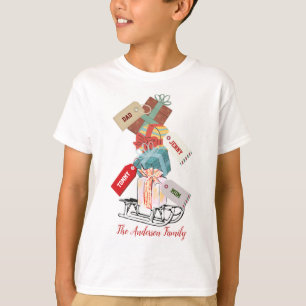 Camiseta Red Green Winter Sled Family Mating Christmas