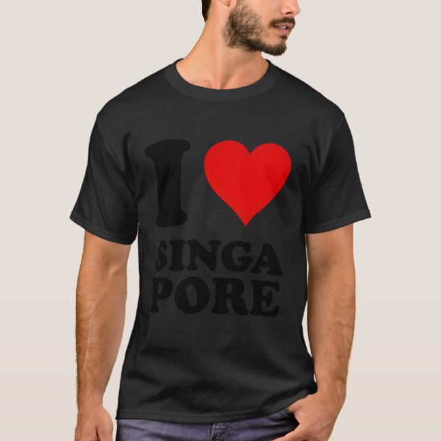 Camiseta Red He I Love Cingapura (Frente)