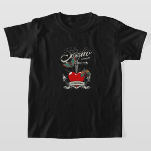 Camiseta Red Heart & Butterflies Studio Inking Art