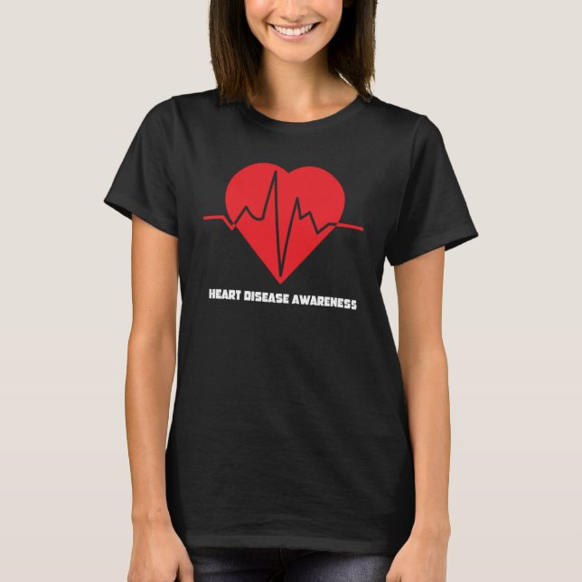 Camiseta Red Heart Disease Awareness In February Heart Heal (Frente)