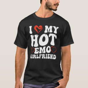 Camiseta Red Heart Eboy Engraçado Eu Amo Minha Menina Emo Q