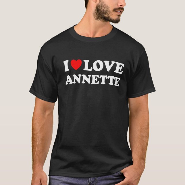 Camiseta Red Heart I Love Annette (Frente)