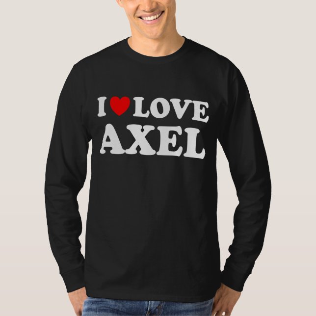 Camiseta Red Heart I Love Axel (Frente)