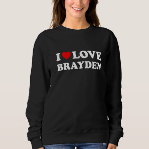 Camiseta Red Heart I Love Brayden