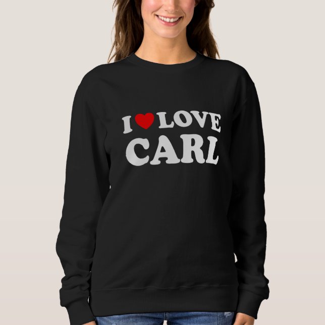 Camiseta Red Heart I Love Carl (Frente)