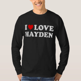 Camiseta Red Heart I Love Hayden