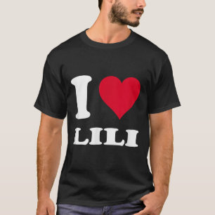 Camiseta Red Heart I Love Lili