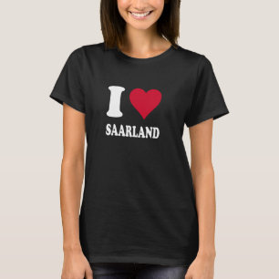 Camiseta Red Heart I Love Saarland