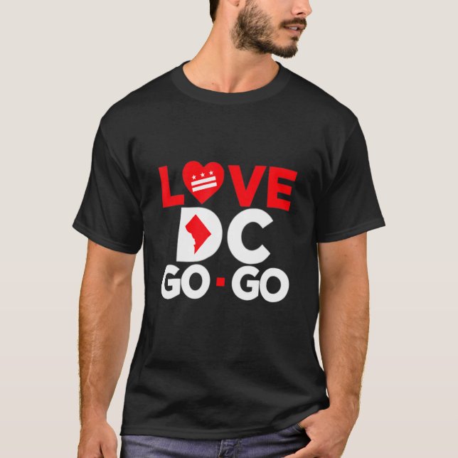 Camiseta Red Heart Love Map DC Go Go Graphics (Frente)