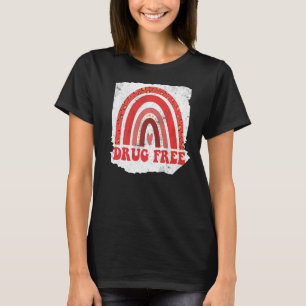 Camiseta Red Heart Love Rainbow Friso Semana de Consciência