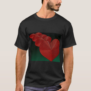 Camiseta Red Heart Love Tee on Bold Background