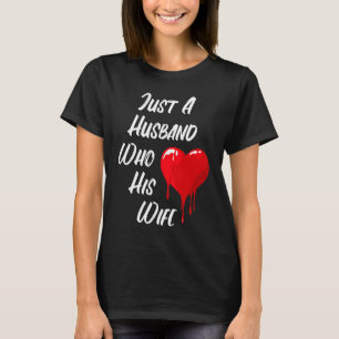 Camiseta Red Heart Message Of Love Husband Dia de os namora