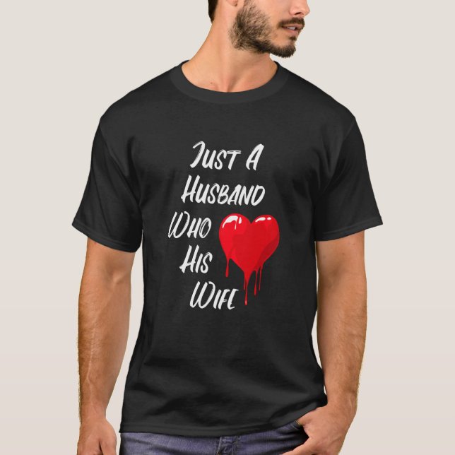 Camiseta Red Heart Message Of Love Husband Valentine's Day (Frente)