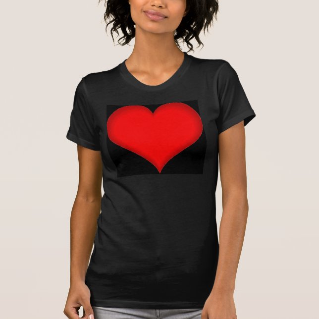 Camiseta red_heart_on_black_field (Frente)