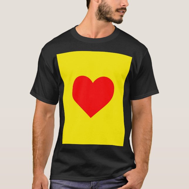 Camiseta Red Heart Pop Art (Frente)