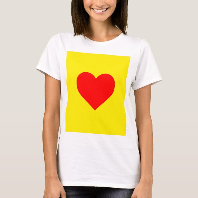 Camiseta Red Heart Pop Art (Frente)