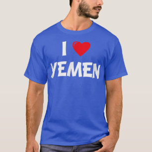 Camiseta Red Heart Women Men Holiday I Love Yemen