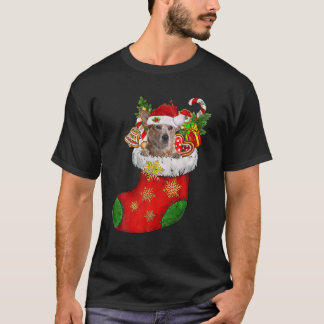 Camiseta Red Heeler Em Sock Christmas Santa Hat Xmas Dog Lo