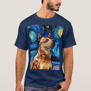 Camiseta Red Heeler Starry Night Australian Cattle Port