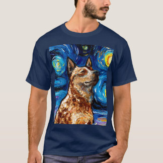 Camiseta Red Heeler Starry Night Australian Cattle Port