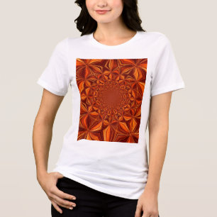 Camiseta Red Kaleidoscope Digital Art Pattern- 28503