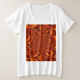 Camiseta Red Kaleidoscope Digital Art Pattern- 28503