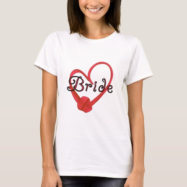 Camiseta Red Knot Heart Bride (Frente)