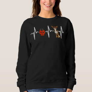 Camiseta Red Ladybug Brown Chihuahua Heartbeat Dog