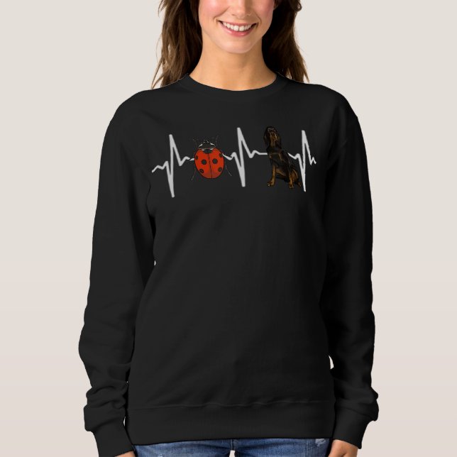 Camiseta Red Ladybug Gordon Setter Heartbeat Dog (Frente)