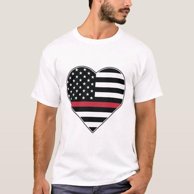 Camiseta Red Line Flag Heart (Frente)