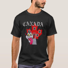 CAMISETA RED MAPLE LEAF HOUSE WITH CAT