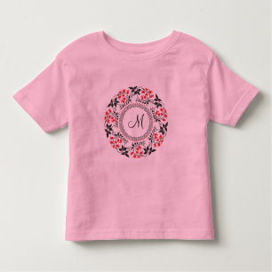 Camiseta Red May lily ring Personalizado Monograma Inicial