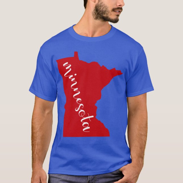 Camiseta Red Minnesota State MN Oversized (Frente)
