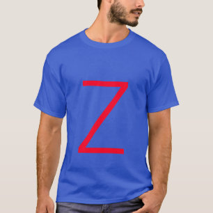 Camiseta Red Monogramas iniciais Nome próprio manuscrito Az
