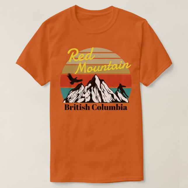 Camiseta Red Mountain ski British Columbia (Frente do Design)