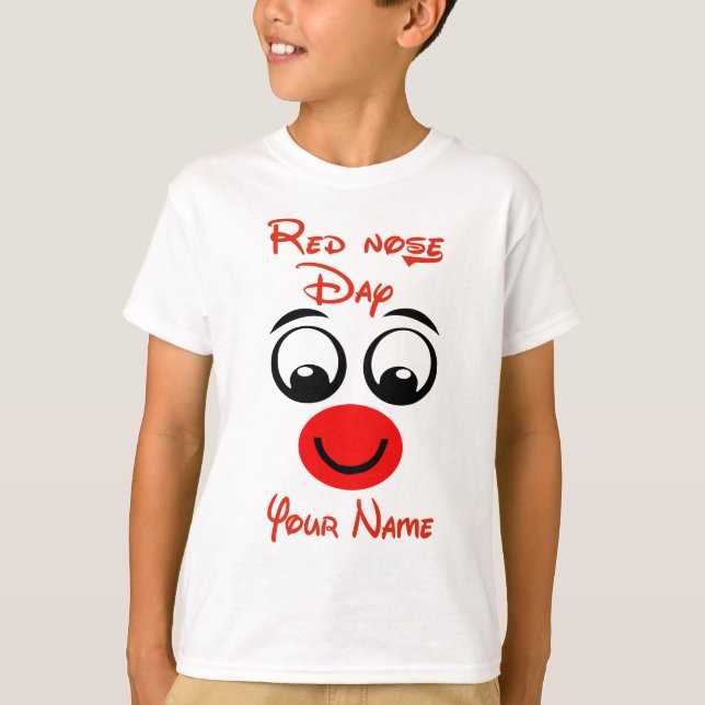 Camiseta Red Nose Day Personalizado T Shirt Comic Refief (Frente)