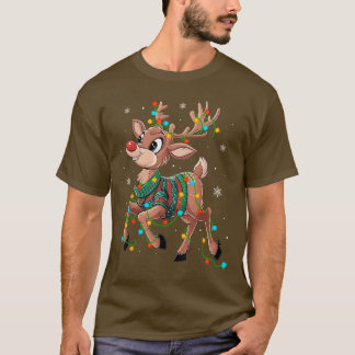 Camiseta Red Nose Reindet Para Crianças E Ventilador De Nat