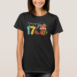 Camiseta Red Panda 17º Aniversário Diversão Pandas Animal G
