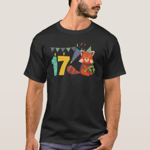 Camiseta Red Panda 17º Aniversário Diversão Pandas Animal G
