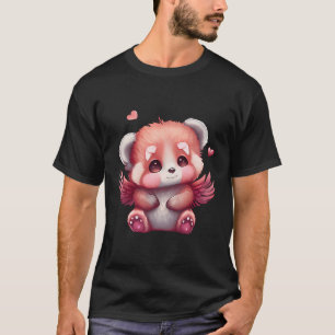Camiseta Red Panda Animal Com Asas
