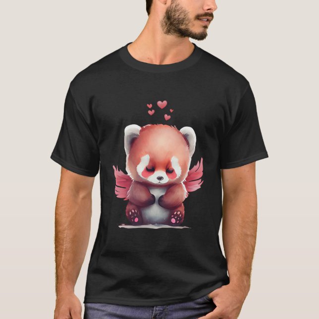 Camiseta Red Panda Animal Com Asas (Frente)