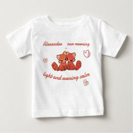 Camiseta Red Panda Baby Tee – Custom Name