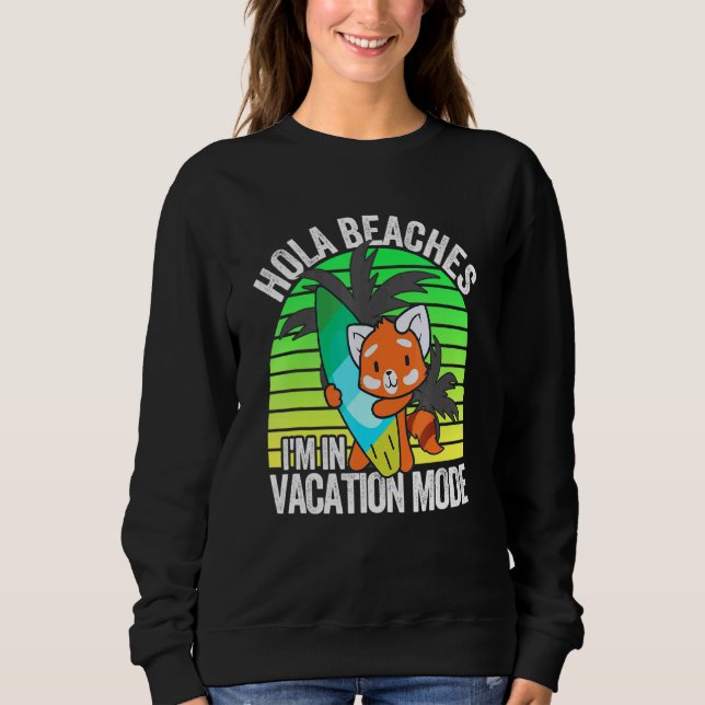 Camiseta Red Panda Beach VacMode Surfboard Summer Hol (Frente)