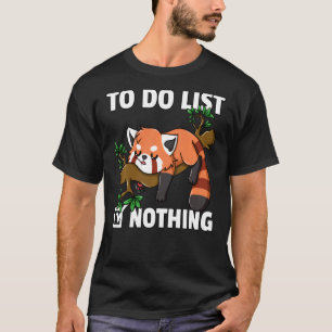 Camiseta Red Panda Bear Engraçado Gato De Urso Preguiçoso G