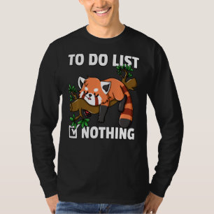 Camiseta Red Panda Bear Engraçado Gato De Urso Preguiçoso G