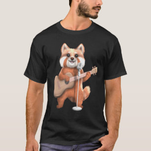 Camiseta Red Panda Cantando Guitarrista Músico Gui